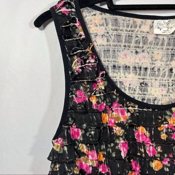 Free People Floral Ruffle Mini Dress - Picture 4 of 15